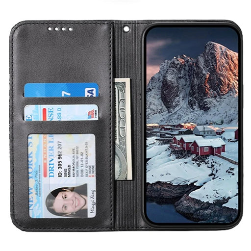 For iPhone 16 Pro Max   Case PU Leather Wallet Phone Cover - Black - 2