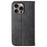 For iPhone 16 Pro Max   Case PU Leather Wallet Phone Cover - Black - 6