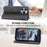 For iPhone 16 Pro Wallet Phone Case Imprinted PU Leather Flip Cover - Black - 4