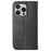 For iPhone 16 Pro Wallet Phone Case Imprinted PU Leather Flip Cover - Black - 6