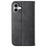 For iPhone 16 Plus Stand Case Imprinted PU Leather Wallet Phone Cover - Black - 6