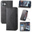For iPhone 16 Plus Stand Case Imprinted PU Leather Wallet Phone Cover - Black - 7