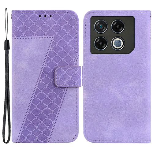 For Infinix GT 20 Pro 5G Case 7-Shaped Pattern Leather Phone Cover Wallet - Purple - 1