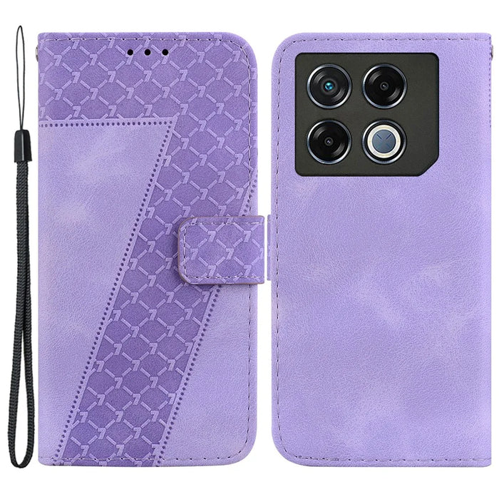 For Infinix GT 20 Pro 5G Case 7-Shaped Pattern Leather Phone Cover Wallet - Purple - 1