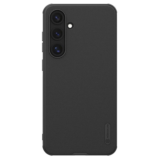 NILLKIN Super Frosted Shield Pro for Samsung Galaxy S24 FE Case PC+TPU Drop-Proof Shell Built-In Magnet Ring - Black - 1
