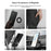 NILLKIN Super Frosted Shield Pro for Samsung Galaxy S24 FE Case PC+TPU Drop-Proof Shell Built-In Magnet Ring - Black - 6