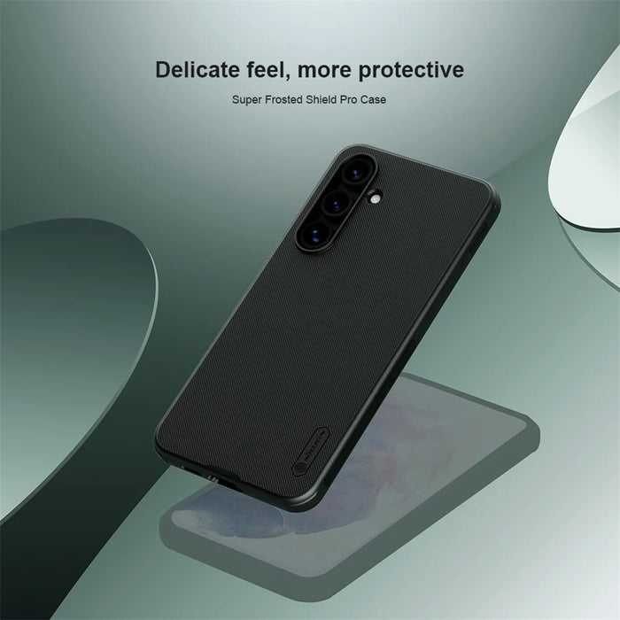 NILLKIN Super Frosted Shield Pro for Samsung Galaxy S24 FE Case PC+TPU Drop-Proof Shell - Black - 4
