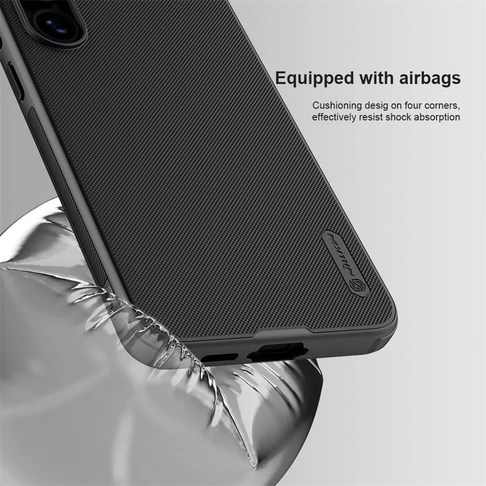 NILLKIN Super Frosted Shield Pro for Samsung Galaxy S24 FE Case PC+TPU Drop-Proof Shell - Black - 6