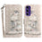 Phone Case for Samsung Galaxy S24 FE Wallet Leather Phone Stand Cover with Pattern Printing - Stacking Squirrels - 1