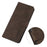 KHAZNEH For Samsung Galaxy S24 FE Case Leather Flip Stand Phone Cover Smooth Texture - Brown - 5
