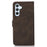 KHAZNEH For Samsung Galaxy S24 FE Case Leather Flip Stand Phone Cover Smooth Texture - Brown - 7