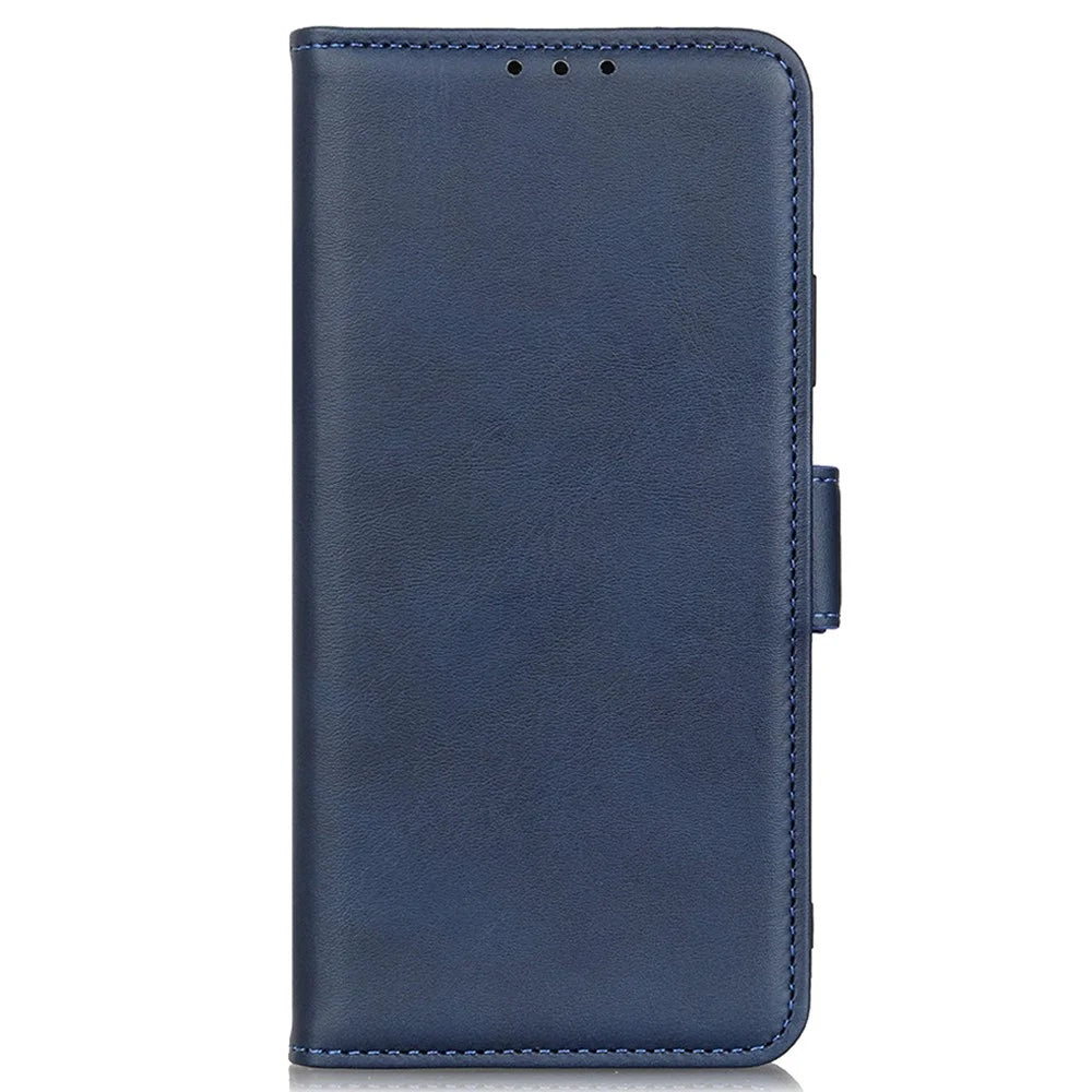 For Google Pixel 10 Pro / 10 / 9 Pro / 9 Phone Case Cowhide Texture PU Leather Phone Stand Cover - Blue - 5