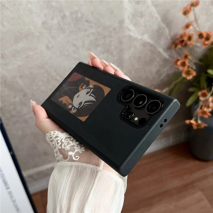For Samsung Galaxy S23 Ultra E Ink Phone Cover 4-Color Display Pattern Customized Case - Black - 7