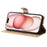 For iPhone 16 Plus Case Butterfly Flower Imprint Wallet Leather Phone Cover with Stand - Gold - 3