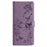 For iPhone 16 Pro Max Case Butterfly Floral Imprint Leather Stand Phone Cover with Wallet - Purple - 5