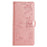 For iPhone 15 Pro Max Stand Case Butterfly Floral Imprint Leather Phone Cover with Wallet - Rose Gold - 5