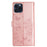 For iPhone 15 Pro Max Stand Case Butterfly Floral Imprint Leather Phone Cover with Wallet - Rose Gold - 6