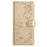 For iPhone 13 Pro Max Case Butterfly Floral Imprint Leather Phone Cover with Wallet - Gold - 5