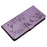 For iPhone 13 Pro Wallet Case Butterfly Floral Imprint Leather Phone Cover with Stand - Purple - 4