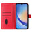For Samsung Galaxy S23 FE Phone Case Butterfly Floral Imprint Leather Wallet Cover - Red - 2
