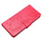 For Samsung Galaxy S23 FE Phone Case Butterfly Floral Imprint Leather Wallet Cover - Red - 4