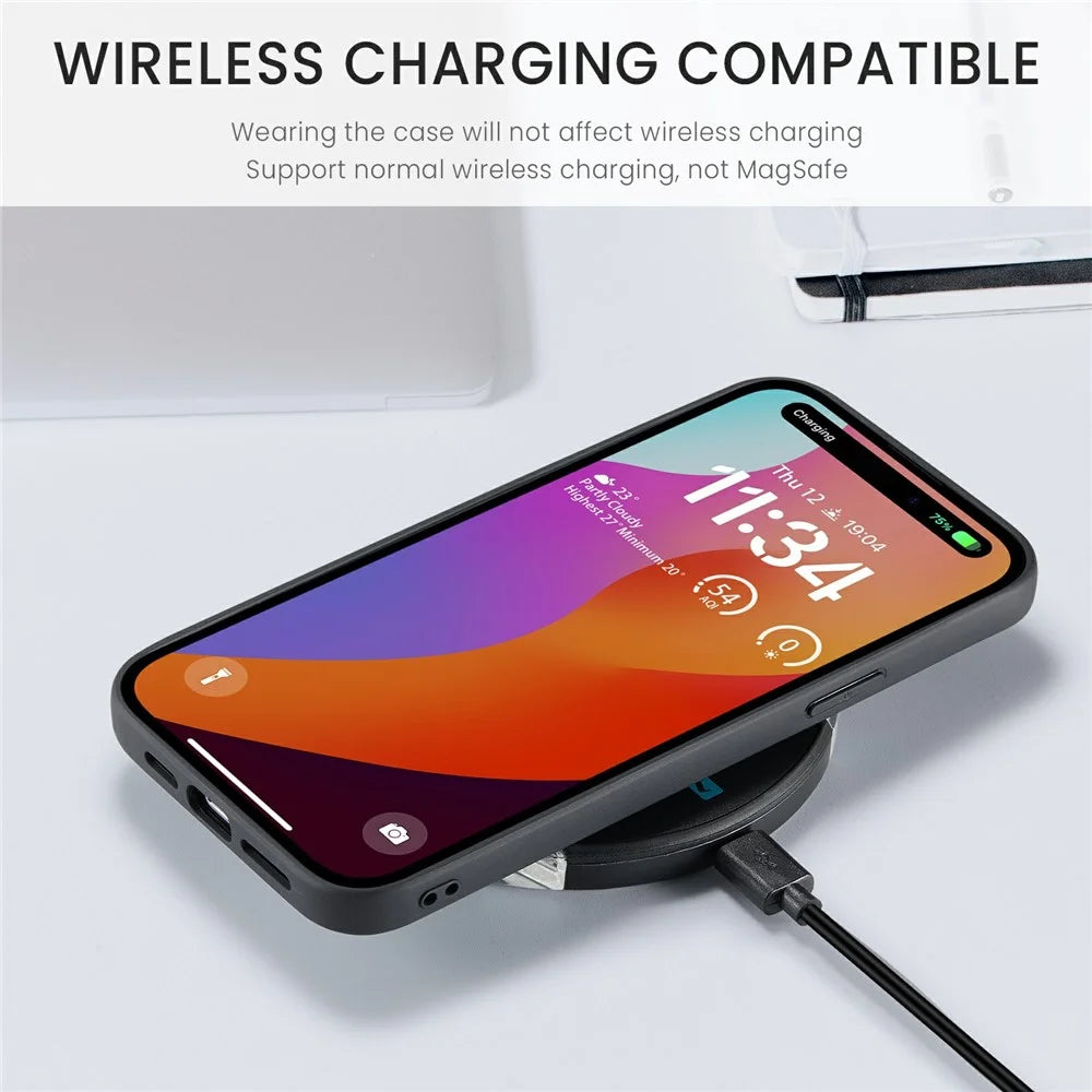 JEEHOOD J01 For iPhone 15 Pro Max Case Leather+TPU Phone Cover Detachable Card Bag - Black - 7