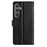 For Samsung Galaxy A55 5G Wallet Case Butterfly Floral Imprint Stand Leather Phone Cover - Black - 6