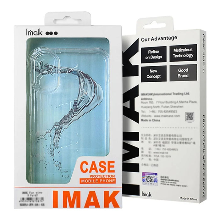 IMAK For iPhone 16 Pro Case Corrugated Texture Soft TPU Protective Phone Cover - Transparent - 7