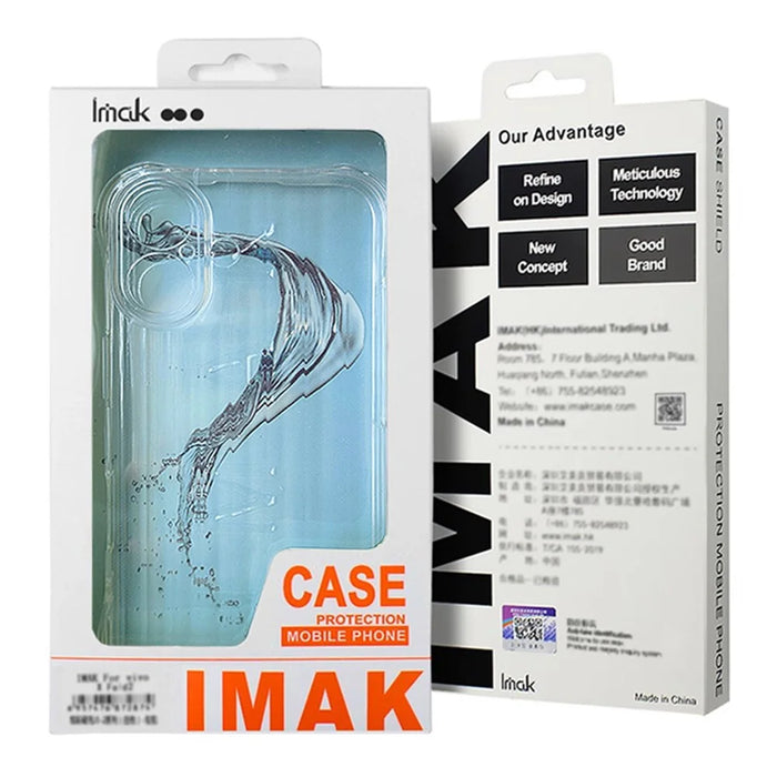 IMAK For iPhone 16 Case Corrugated Texture Airbag Protection TPU Phone Cover - Transparent - 5