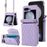For Samsung Galaxy Z Flip5 5G Crossbody Case Card Holders PU Leather+PC Phone Cover RFID Blocking - Purple - 1