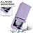 For Samsung Galaxy Z Flip5 5G Crossbody Case Card Holders PU Leather+PC Phone Cover RFID Blocking - Purple - 5