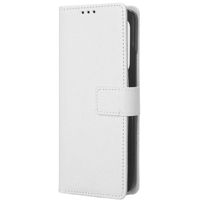 For Samsung Galaxy Z Fold6 5G Case PU Leather+PC Phone Cover with Wallet - White - 7