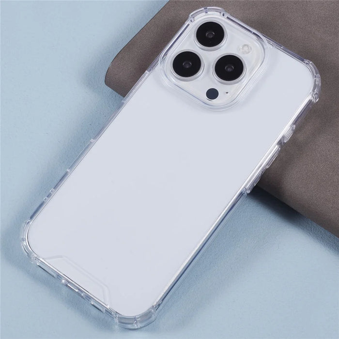 For iPhone 16 Pro Max Case Drop Protection Acrylic+TPU Clear Phone Cover - 5