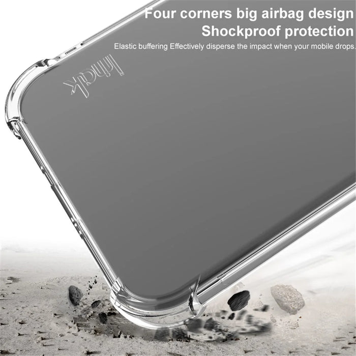 IMAK For iPhone 16 Pro Max Case TPU Airbag Corners Anti-Fall Phone Cover - Transparent - 6