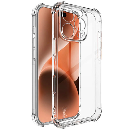 IMAK For iPhone 16 Pro TPU Case Four Corners Anti Drop Cell Phone Cover - Transparent - 1