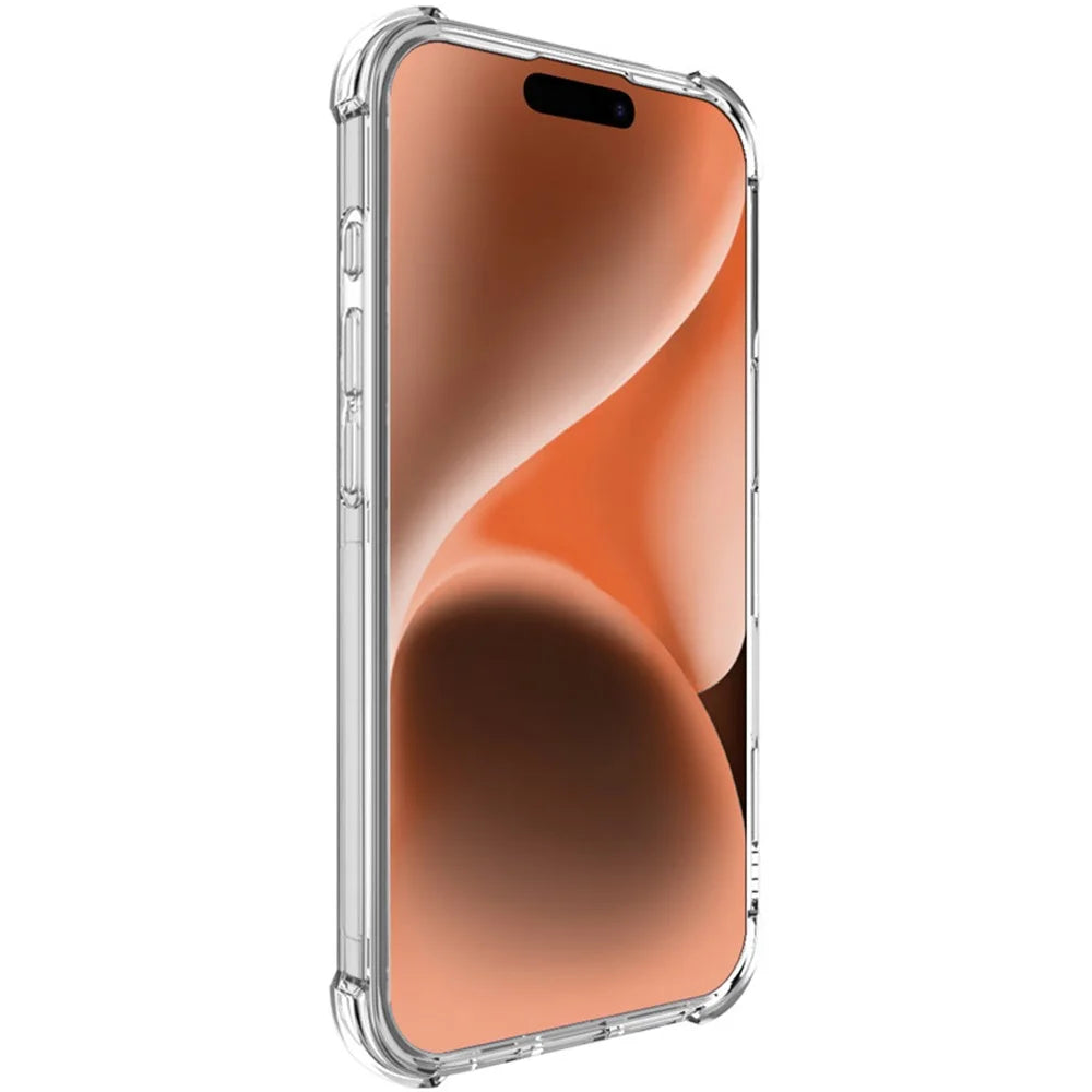 IMAK For iPhone 16 Pro TPU Case Four Corners Anti Drop Cell Phone Cover - Transparent - 4