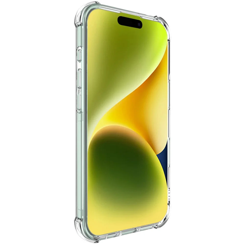 IMAK For iPhone 16 Case Soft TPU Corner Airbag Protective Phone Cover - Transparent - 4