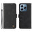 For Realme Note 60x 4G / C63 4G / C61 4G / Note 60 Leather Wallet Cases Skin Touch Phone Cover Stand with Strap - Black - 1