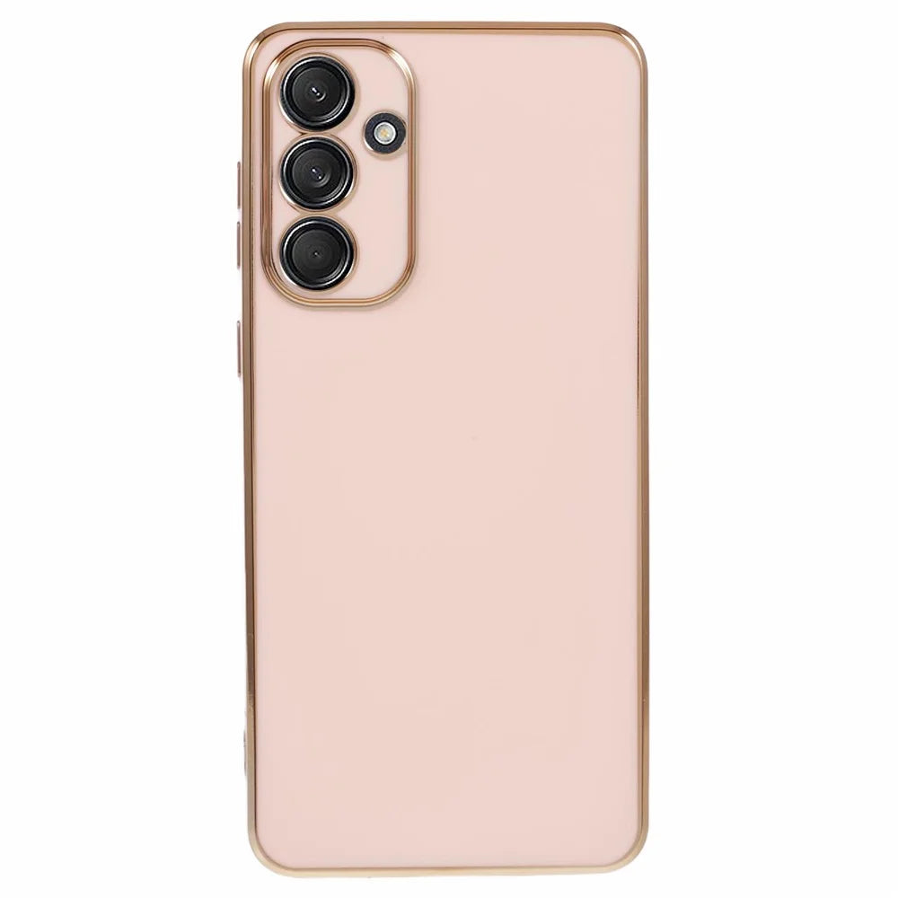 For Samsung Galaxy M55 5G  /  C55 5G  /  F55 5G Case Glossy 6D Electroplating TPU Phone Cover - Pink - 1