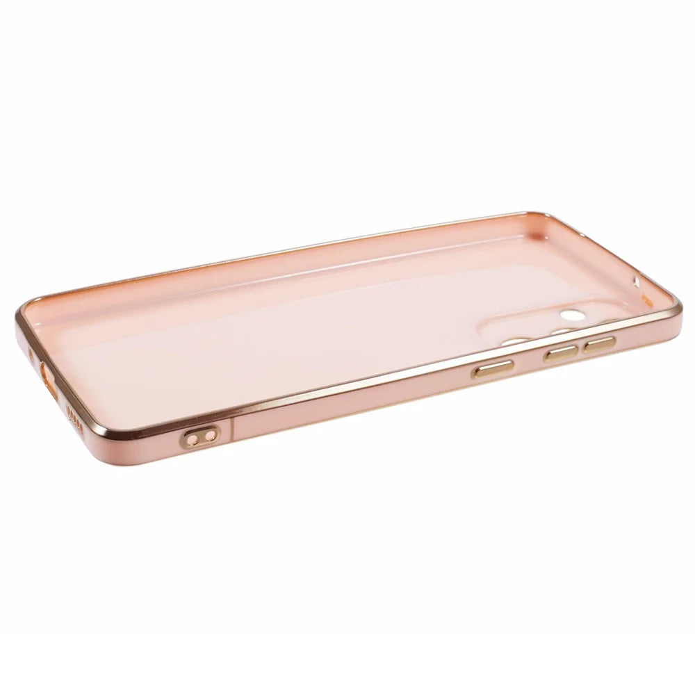 For Samsung Galaxy M55 5G / C55 5G / F55 5G Case with Astronaut Kicstand Electroplating TPU Phone Cover - Pink - 5
