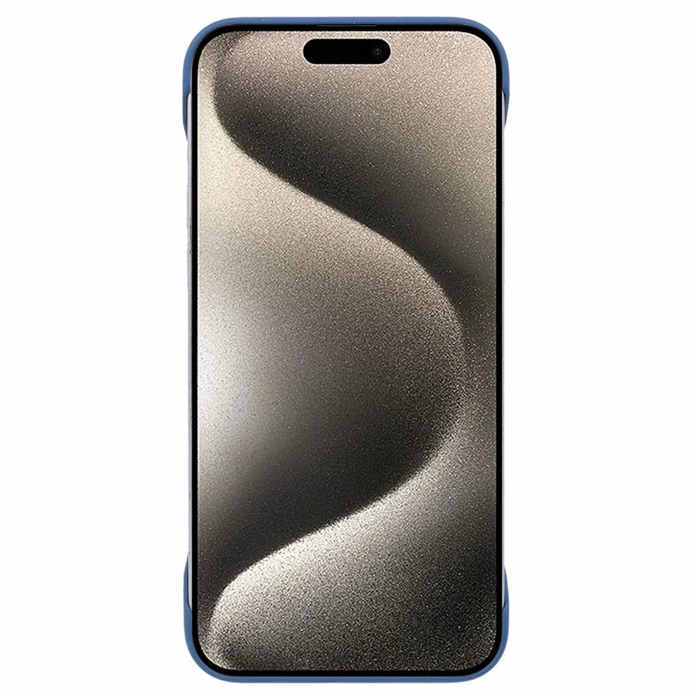 For iPhone 15 Pro Max Case Hard PC Skin-Touch Phone Cover Frameless Breathable Cooling - Sapphire - 2