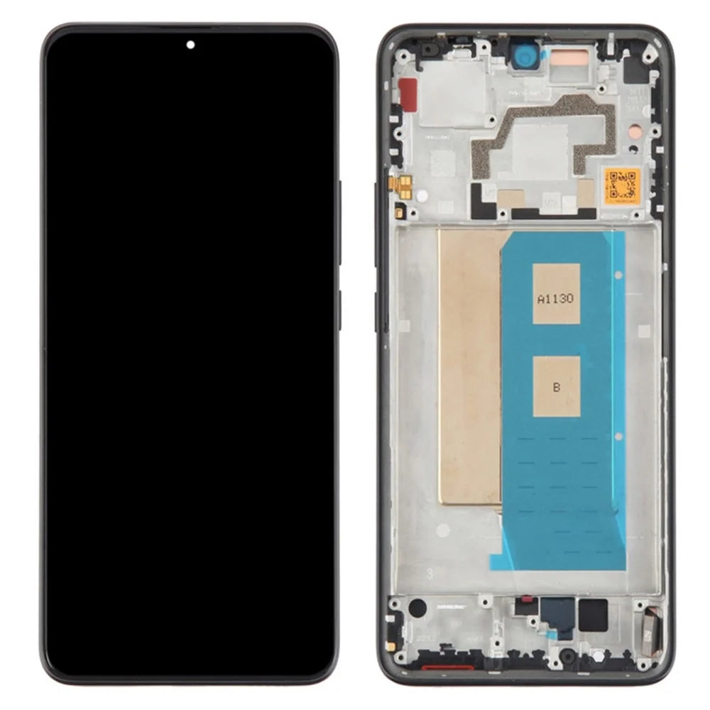 For Xiaomi Poco F5 Pro 5G OEM Grade S AMOLED Screen and Digitizer Assembly + Frame (Without Logo) - Black - 1