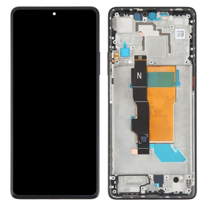 For Xiaomi Poco F5 5G / Redmi Note 12 Turbo OEM Grade S AMOLED Screen and Digitizer Assembly + Frame (Without Logo) - Black - 1