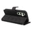 For Samsung Galaxy S24 FE Leather Case Wallet Cover Curved Line Imprinted - Black - 4