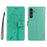 For Samsung Galaxy S24 FE Phone Case with Stand Cat Tree Pattern Leather Wallet Mobile Cover - Green - 1
