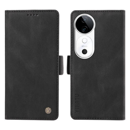 YIKATU YK-005 For vivo S19 5G / V40 5G Leather Phone Case Side Magnetic Clasps - Black - 1