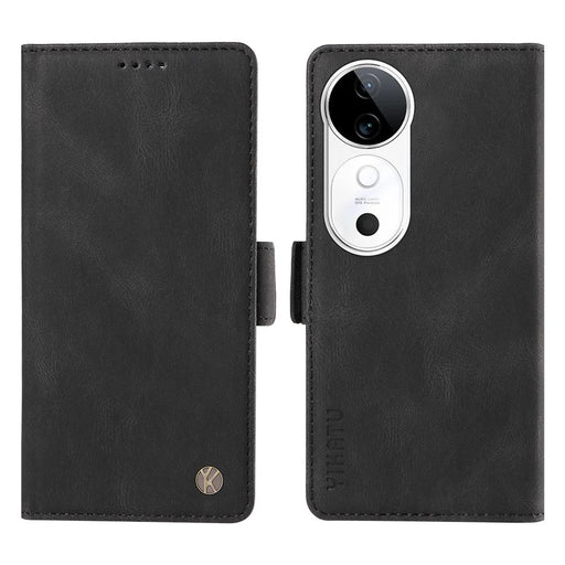 YIKATU YK-005 For vivo S19 5G / V40 5G Leather Phone Case Side Magnetic Clasps - Black - 1