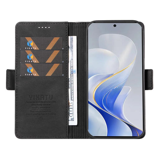 YIKATU YK-005 For vivo S19 5G / V40 5G Leather Phone Case Side Magnetic Clasps - Black - 2