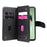 For Samsung Galaxy S24 FE Leather Case with 10 Card Holder Phone Cover Stand - Black - 3