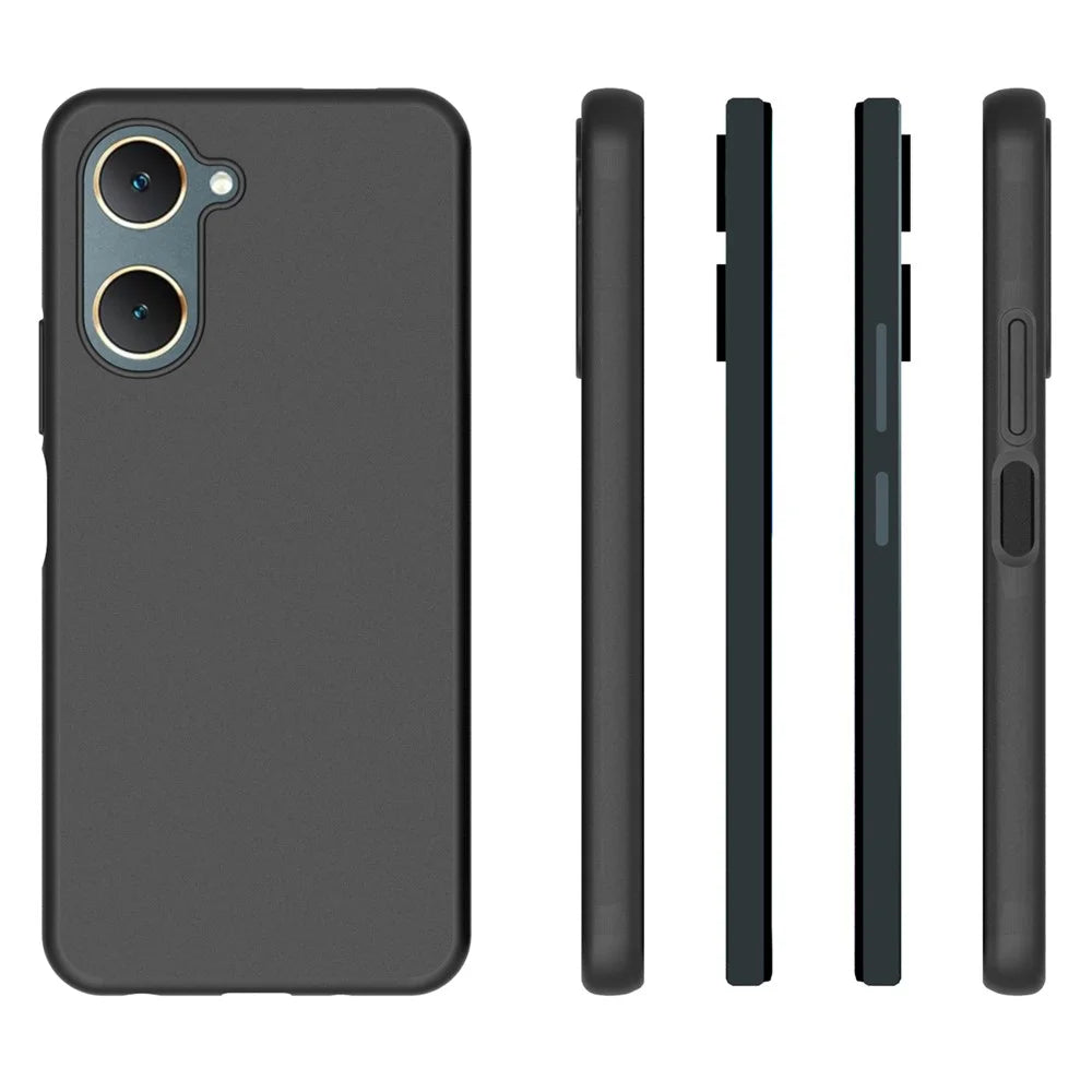 10Pcs  /  Pack for vivo Y28s 5G Case TPU Matte Finish Phone Protector - Black - 5